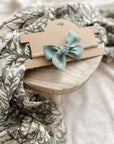Linen Baby Bow Headband - Teal