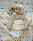 Cottage Picnic Fur Lined Cot Blanket