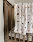Cottage Picnic Fur Lined Cot Blanket
