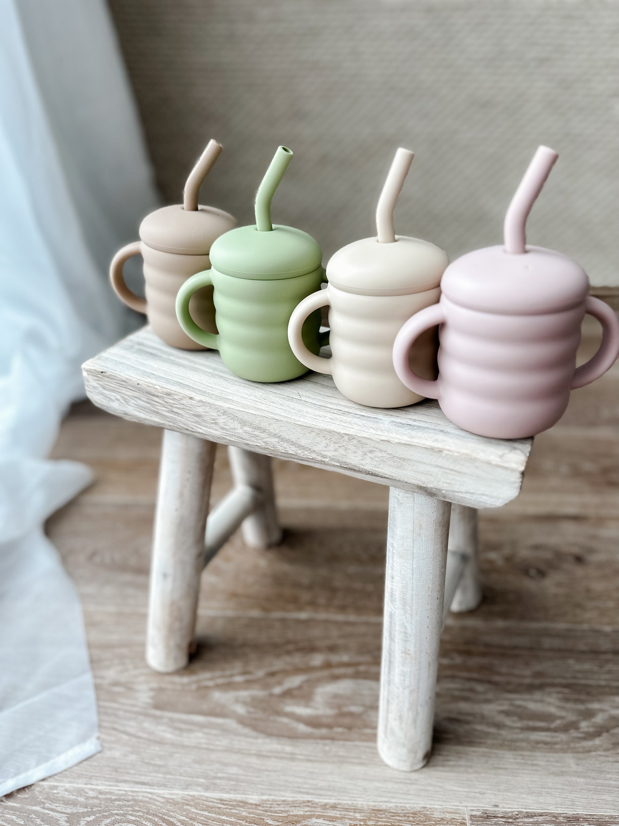Scalloped Silicone Sippy Cups