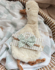 Baby Bow Headband - Sage Gingham
