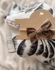 Velvet Baby Bow Headband - Chocolate
