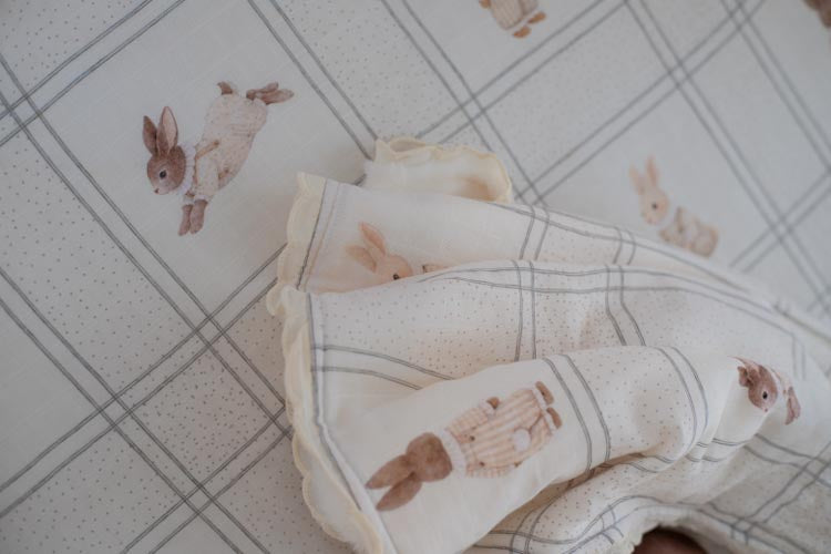 Little Cottontail Fitted Cot Sheet