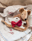 Baby Bow Headband - Cherry Linen