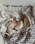 Bow Peep Fur Lined Cot Blanket