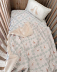 Goosey Gander Fur Lined Cot Blanket