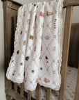 Cottage Picnic Fur Lined Cot Blanket
