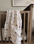 Cottage Picnic Fur Lined Cot Blanket