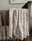 Fleur Blanche Fur Lined Cot Blanket